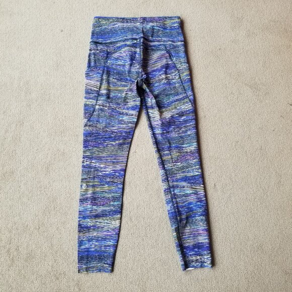 Lululemon Fast and Free Tight II 25" Non-Reflective Interconnect Blue size 6 - Picture 6 of 7